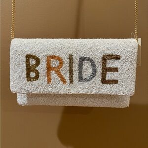 Francesca's Collections Beaded Bride Clutch - White and Multicolor